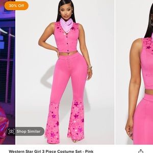 Western Star Girl 3 Piece Costume Set - Pink